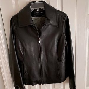 Anne Klein leather jacket with liner